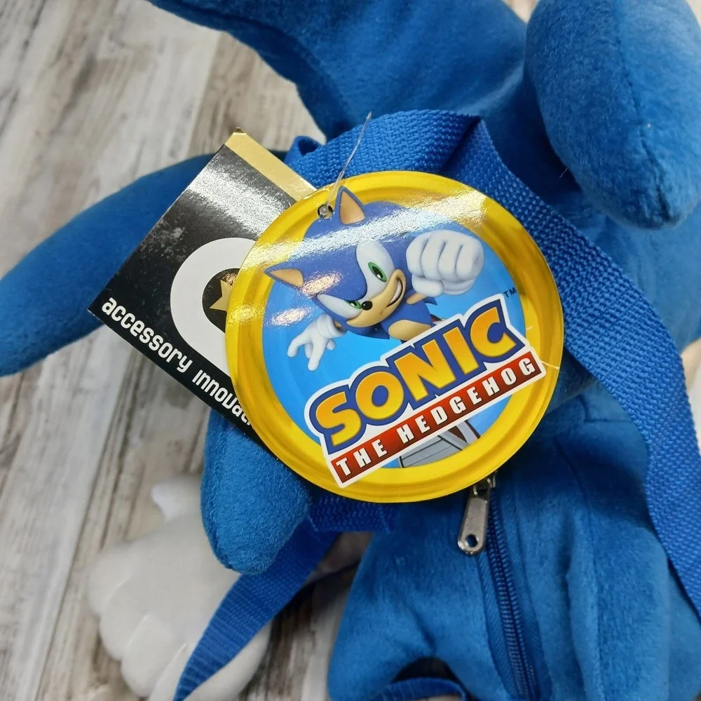 Sonic the Hedgehog Plush Backpack Blue SEGA Accessory Innovations NWT F00431834